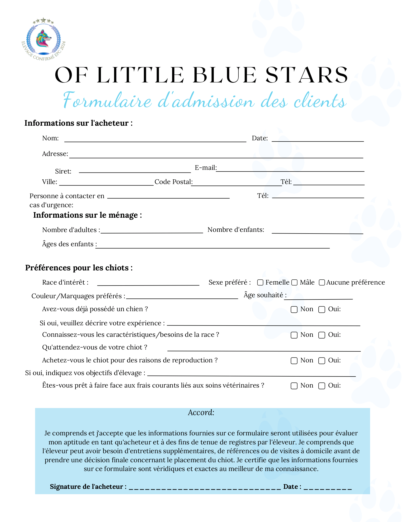 Of Little Blue Stars